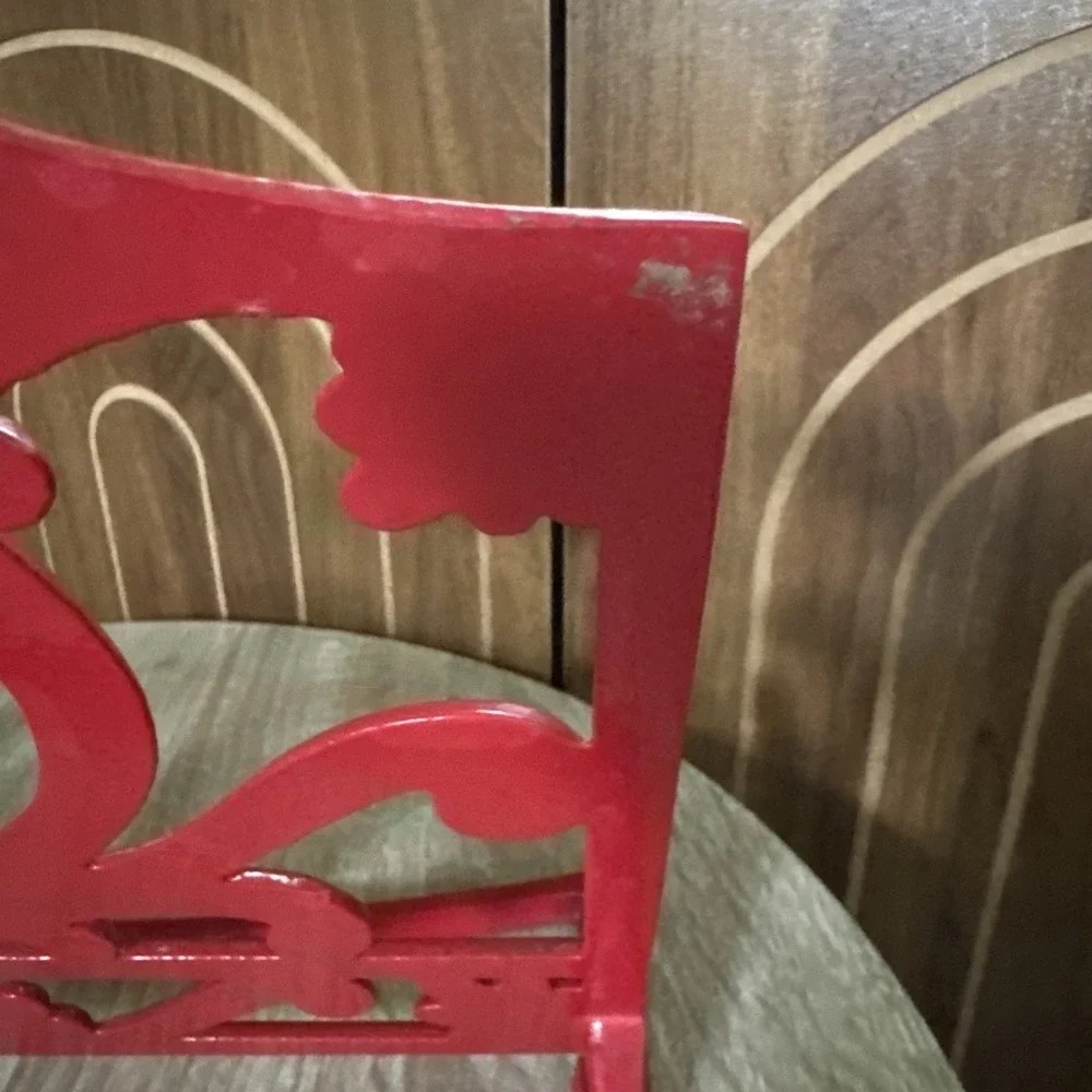 Red Enamel Cast Iron Cookbook Holder 11